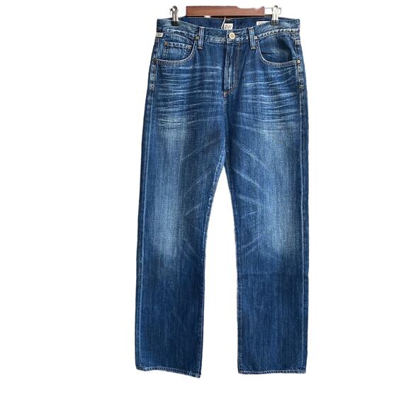 New Citizens of Humanity Evans Men Dark Wash Mid Rise Straight Leg Jeans 32